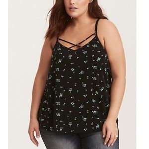 Floral strappy cami top